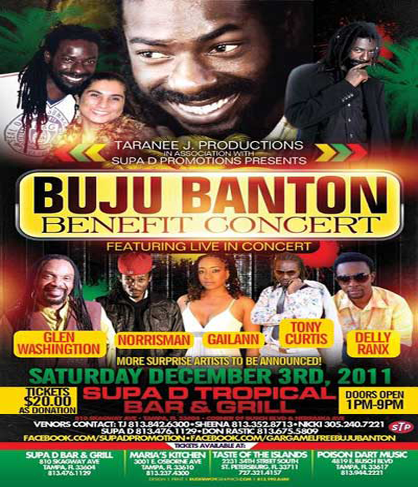 buju banton benefit concert in Tampa Florida