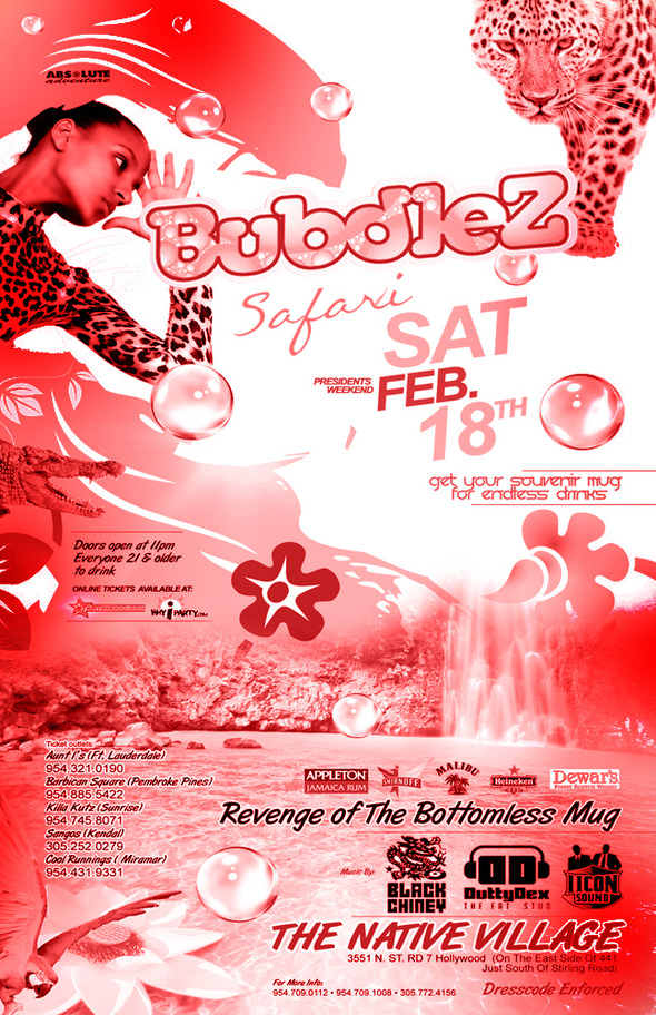 Bubblez Safari All Inclusive Sat feb 18 Walshy Fire