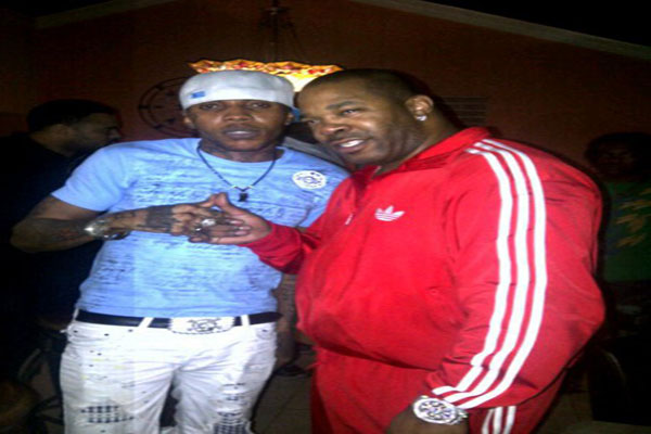 photos of busta rhymes with Vybz kartel @ don corleon studio