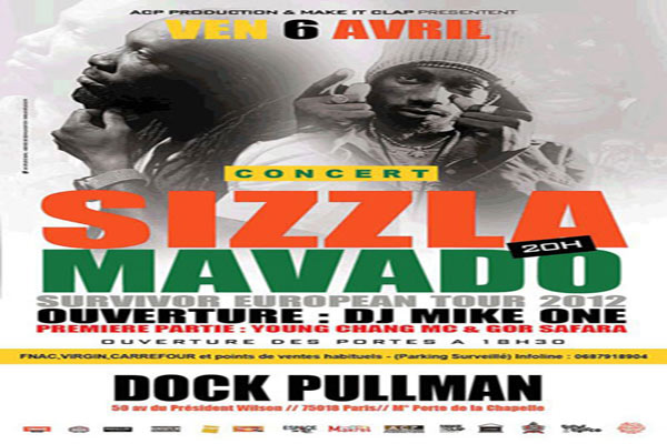 sizzla mavado live show dock pullman paris april 2012