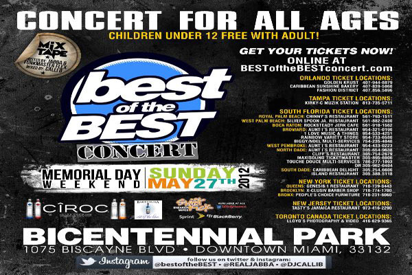 Best Of the Best concert 2012 Miami Live Reggae
