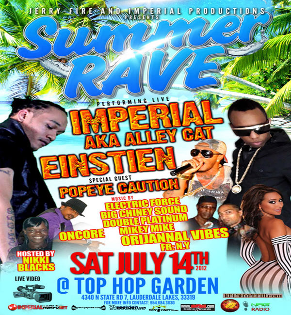 SUMMER RAVE dancehall party South Florida saturday 14 july 2012