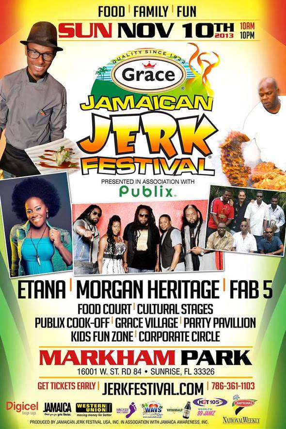 NOV 10TH 2013 JERK FESTIVAL SOUTH FLORIDA LINE UP