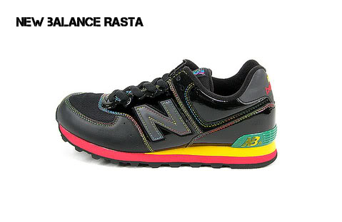 nu Balance black rasta sole